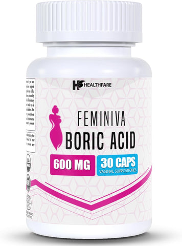 Feminiva Boric Acid Suppositories 600mg - HealthFare
