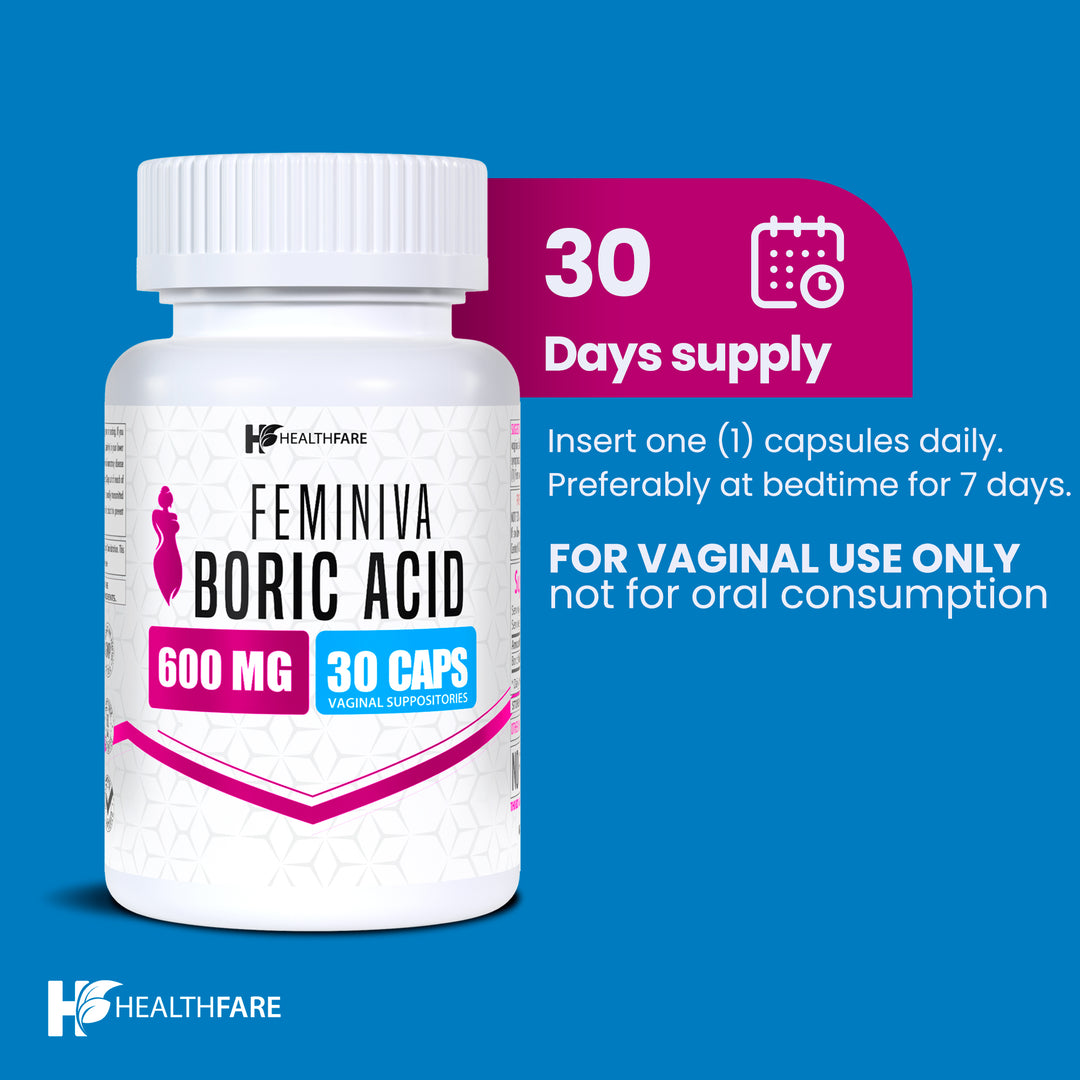 Feminiva Boric Acid Suppositories 600mg