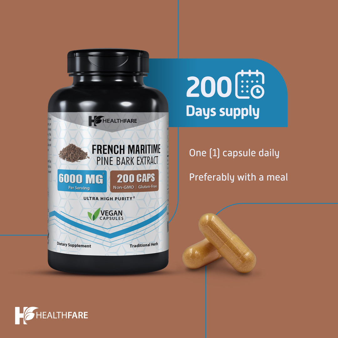 Pine Bark (French Maritime) 6000mg