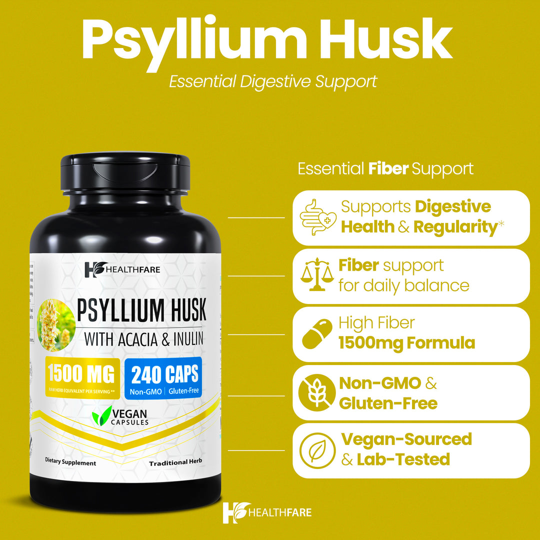 Psyllium Husk Capsules 1500mg
