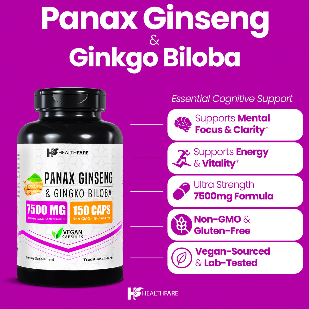 Panax Ginseng & Ginkgo Biloba 7500mg
