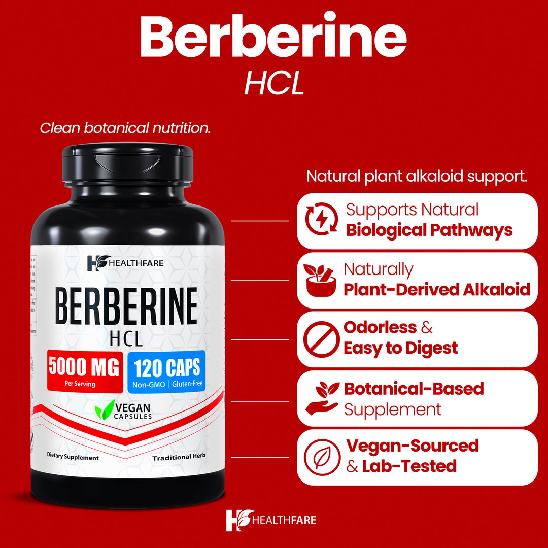 Berberine HCL - 5000mg 120 Capsules