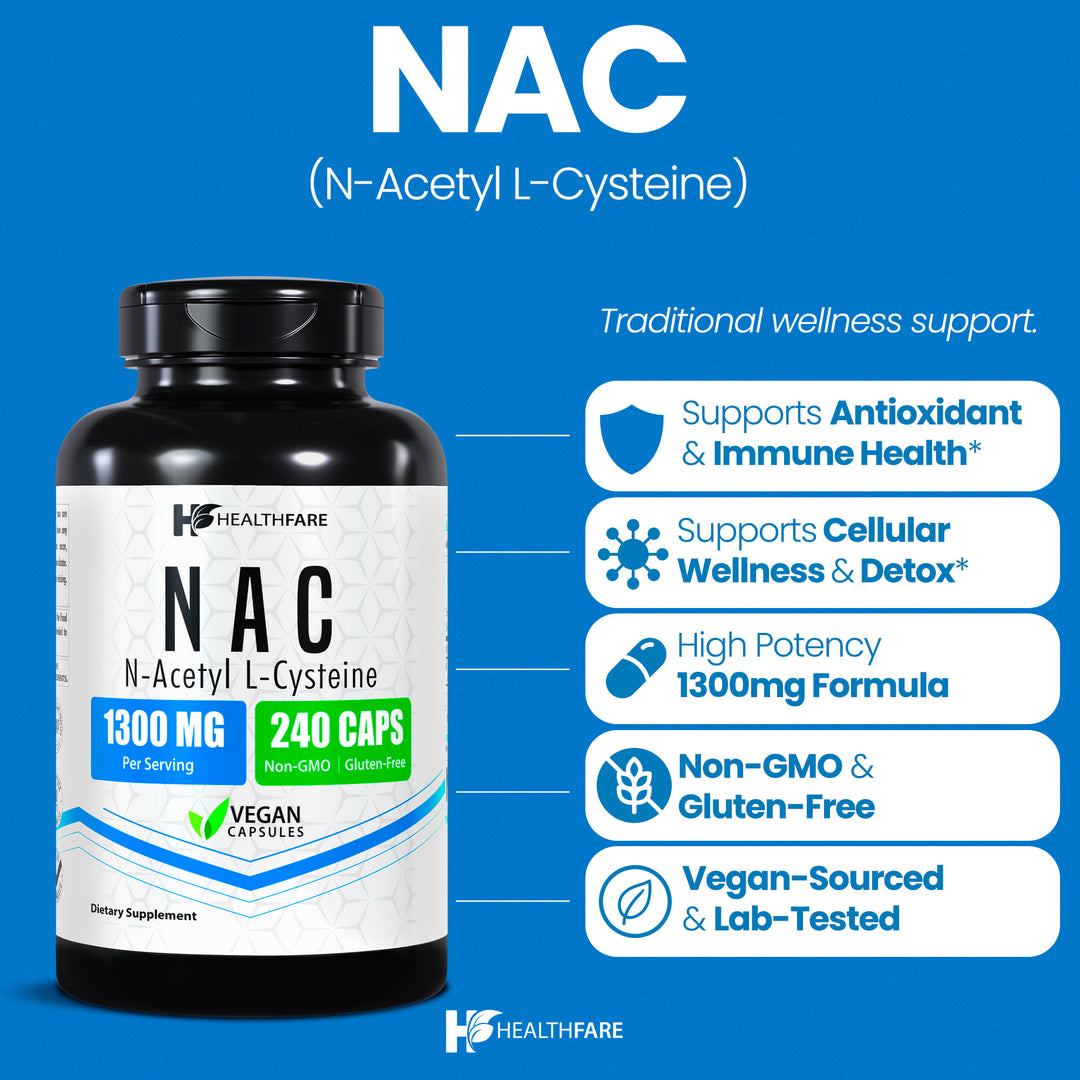 Healthfare N-Acetyl L-Cysteine (NAC) 1300mg