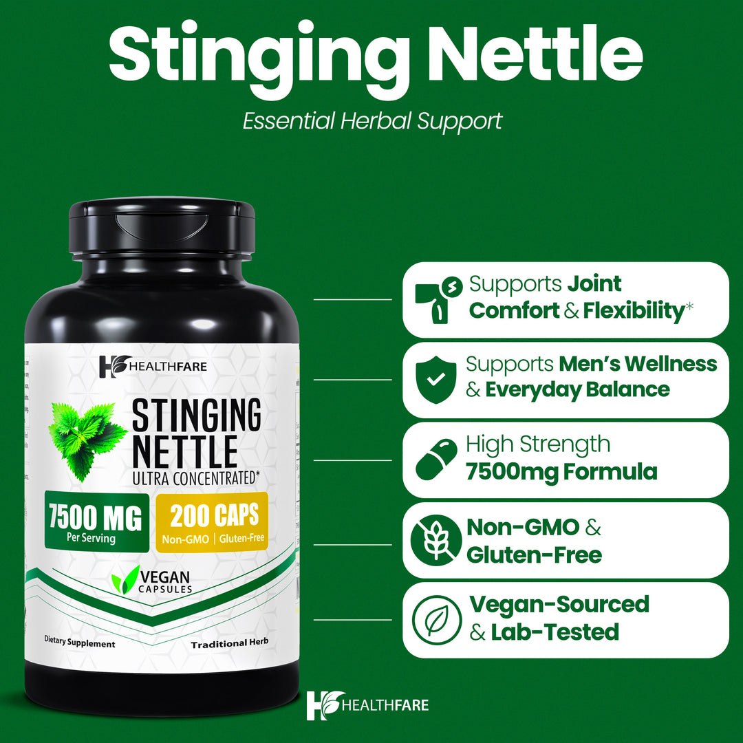 Stinging Nettle Leaf 7500mg 200 Capsules
