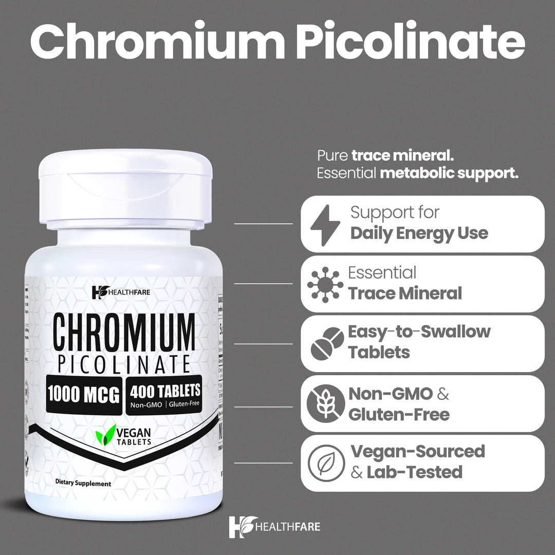 Chromium Picolinate 1000mcg - Pack of 2 (800 Tablets)
