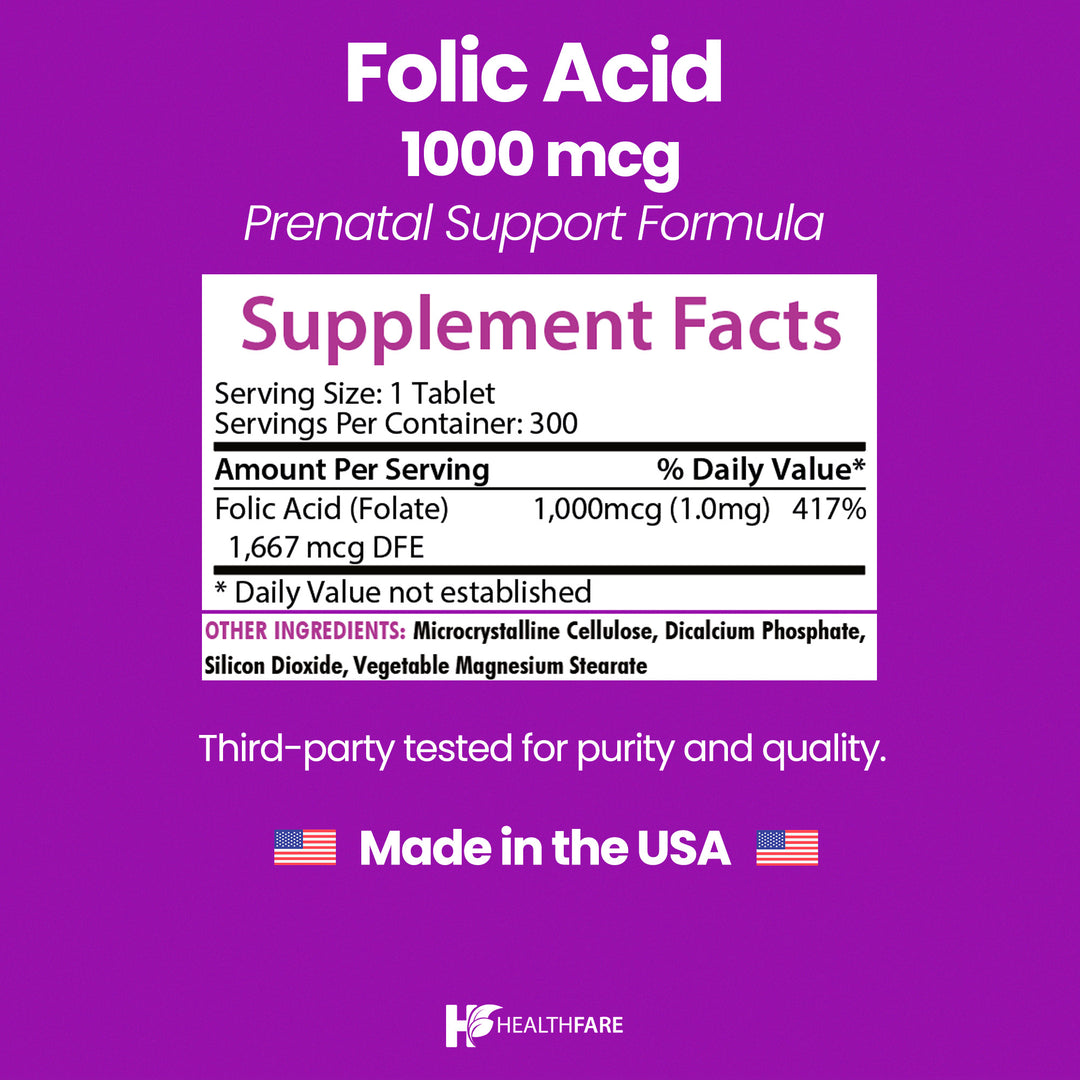 Folic Acid 1000mcg