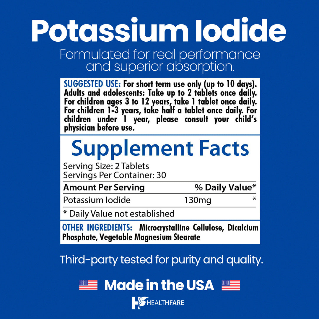 Potassium Iodide - 130mg 60 Tablets