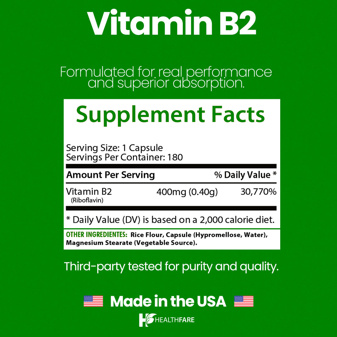 Vitamin B2 (Riboflavin) 400mg
