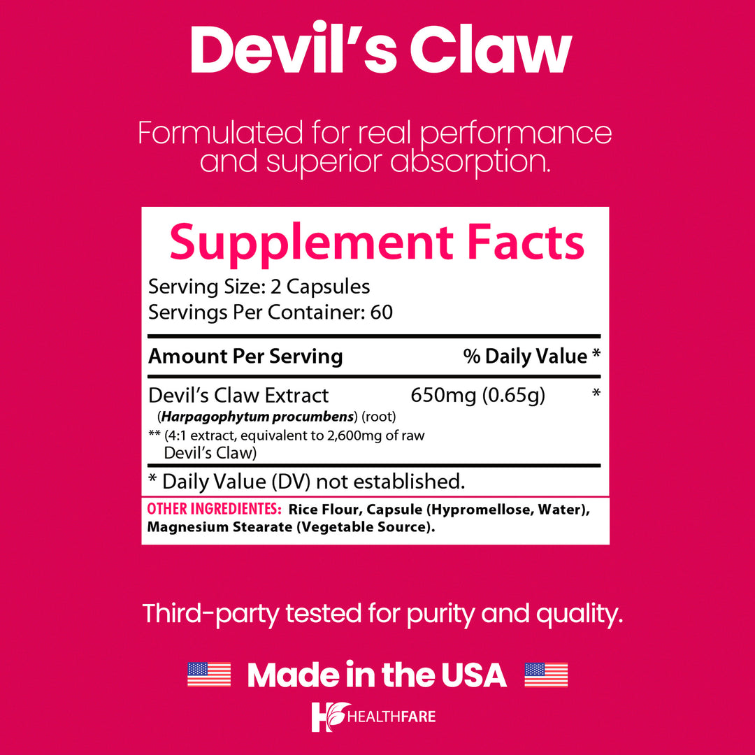 Devil's Claw - 2600mg 120 Capsules