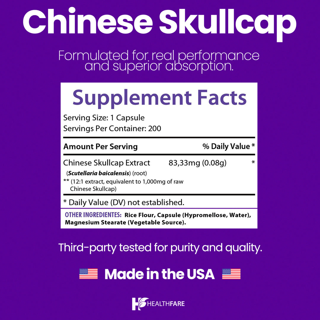 Chinese Skullcap - 1000mg 200 Capsules