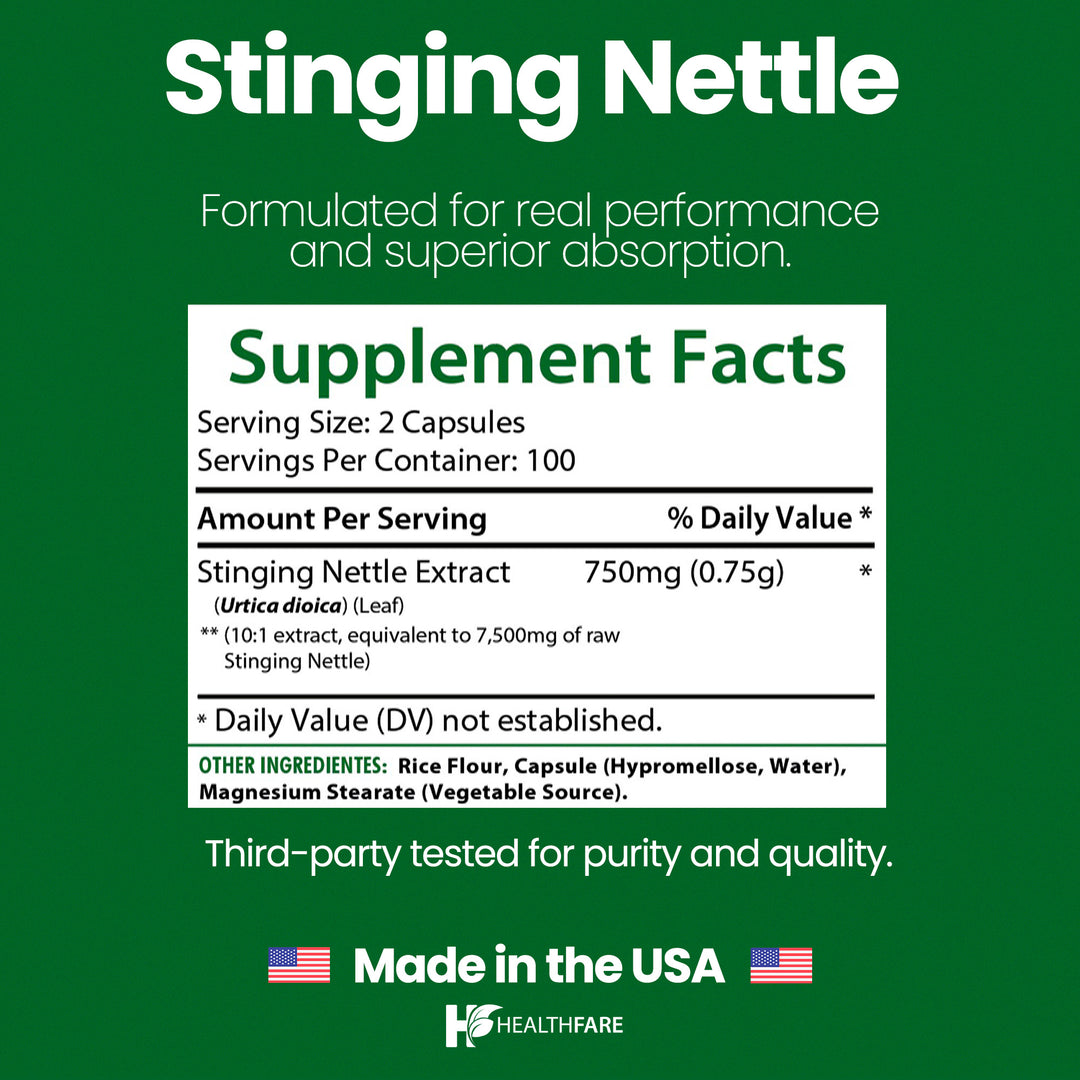 Stinging Nettle Leaf 7500mg 200 Capsules