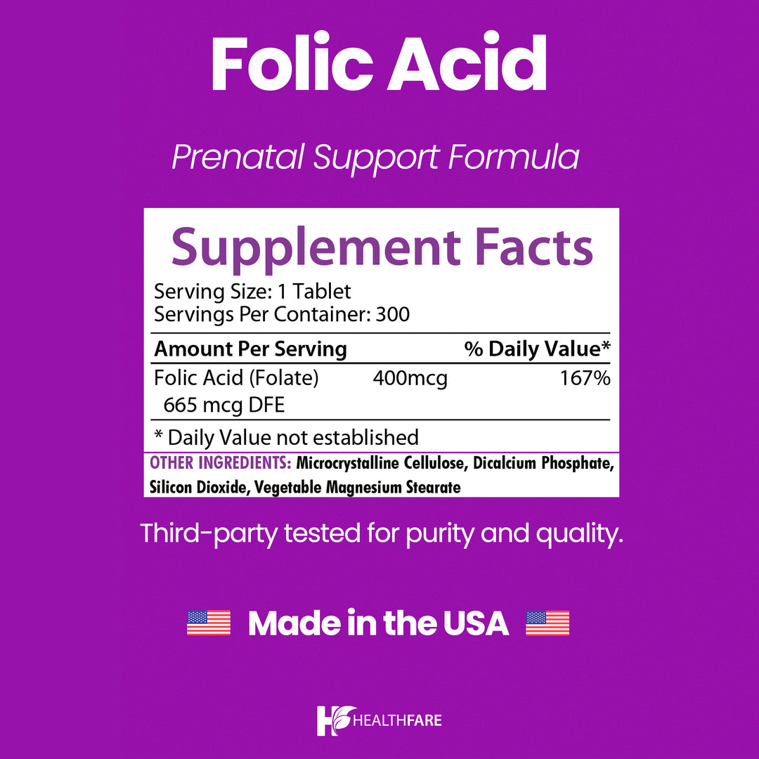 Folic Acid -  400mcg 300 Tablets