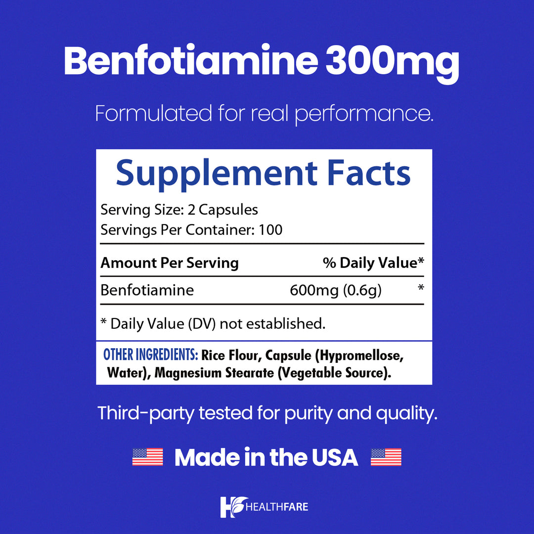 Benfotiamine - 600mg 200 Capsules