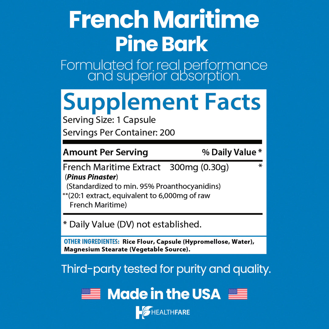 Pine Bark (French Maritime) 6000mg