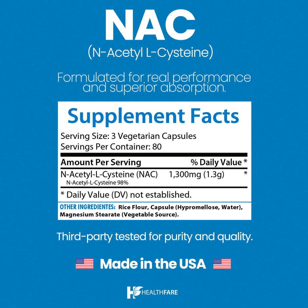 Healthfare N-Acetyl L-Cysteine (NAC) 1300mg
