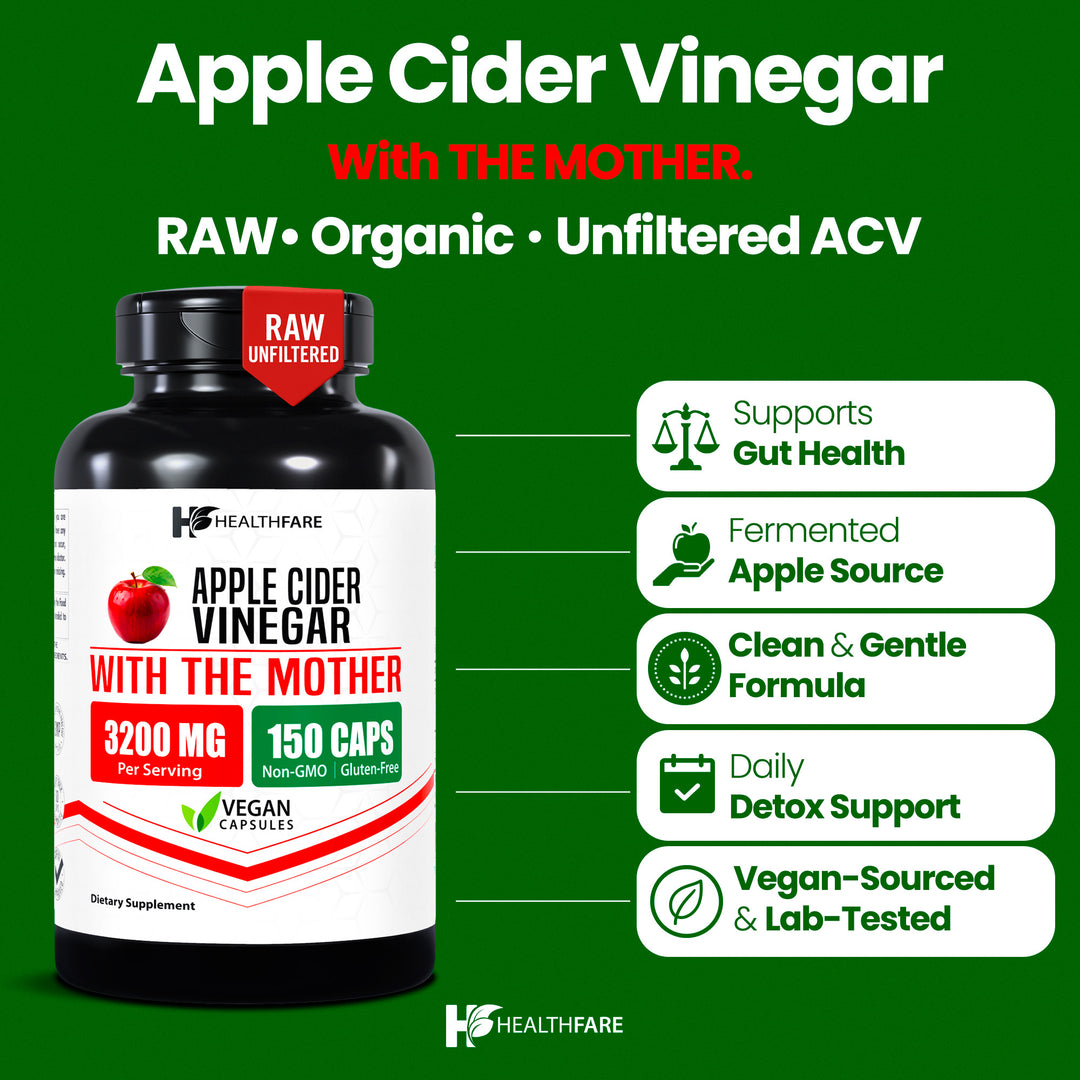 Apple Cider Vinegar 3200mg 150 Capsules