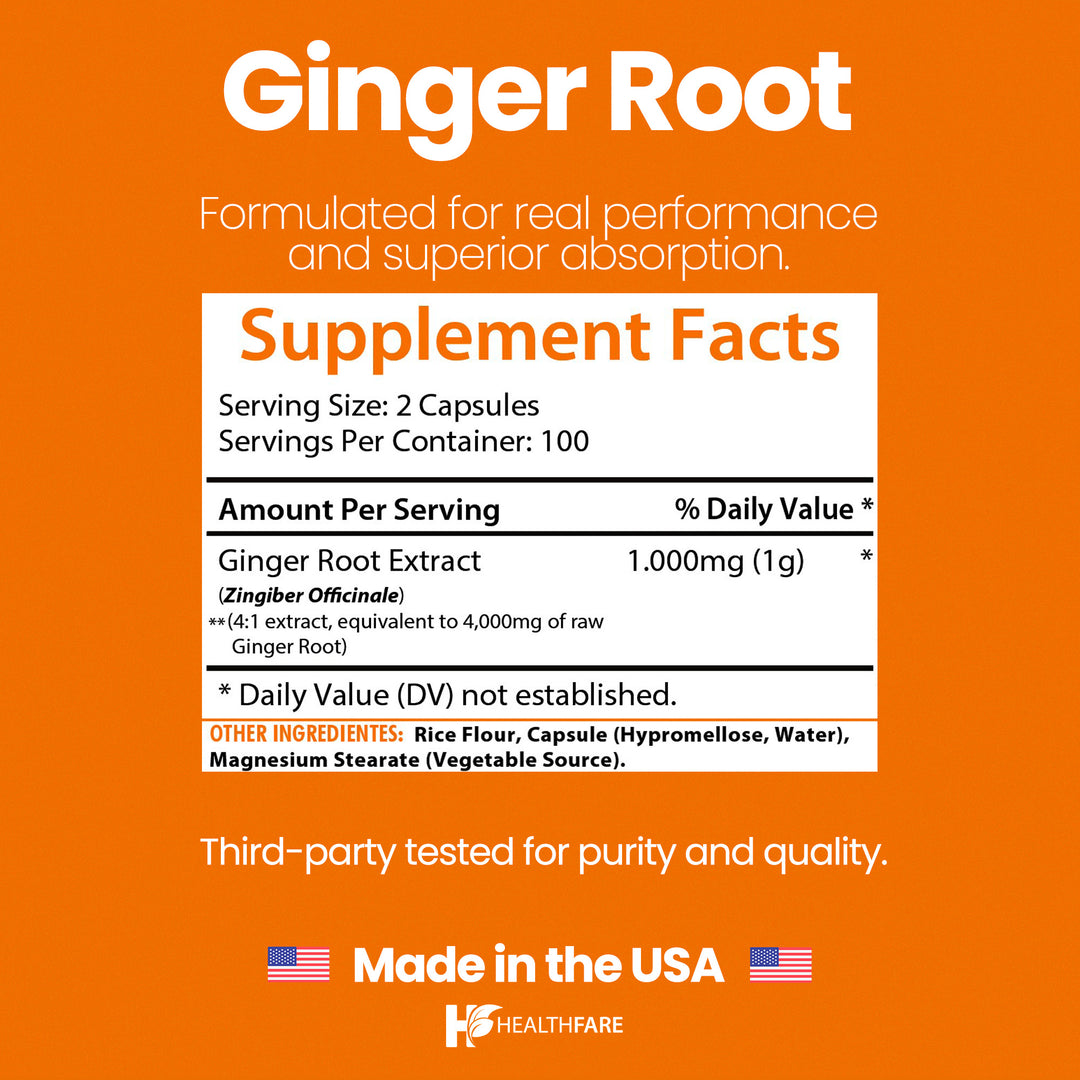 Ginger Root - 4000mg 200 Capsules