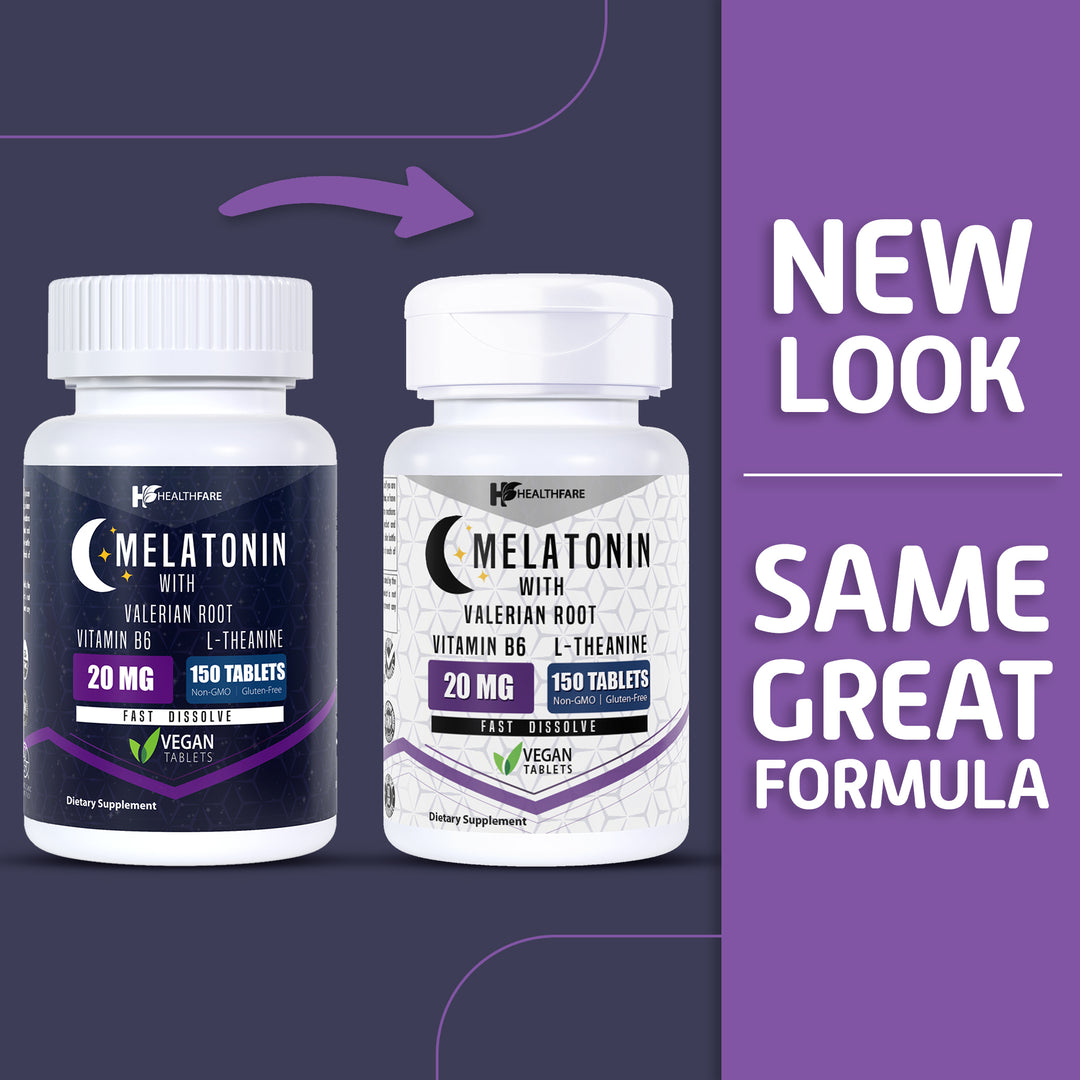 Melatonin 20mg Complex with L-Theanine, Valerian Root & Vitamin B6