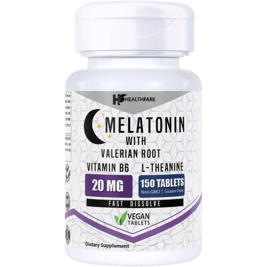 Melatonin 20mg Complex with L-Theanine, Valerian Root & Vitamin B6