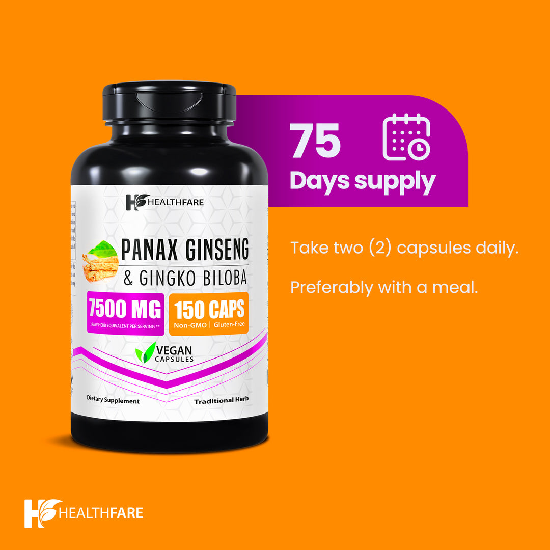 Panax Ginseng & Ginkgo Biloba 7500mg