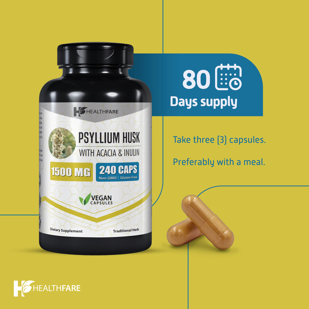 Psyllium Husk Capsules 1500mg