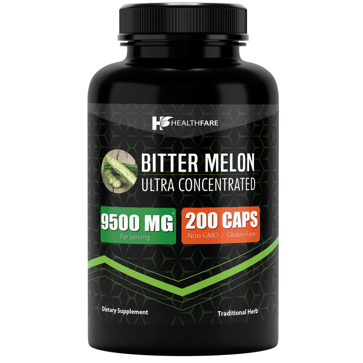 Organic Bitter Melon Extract 9500mg 200 Capsules - HealthFare
